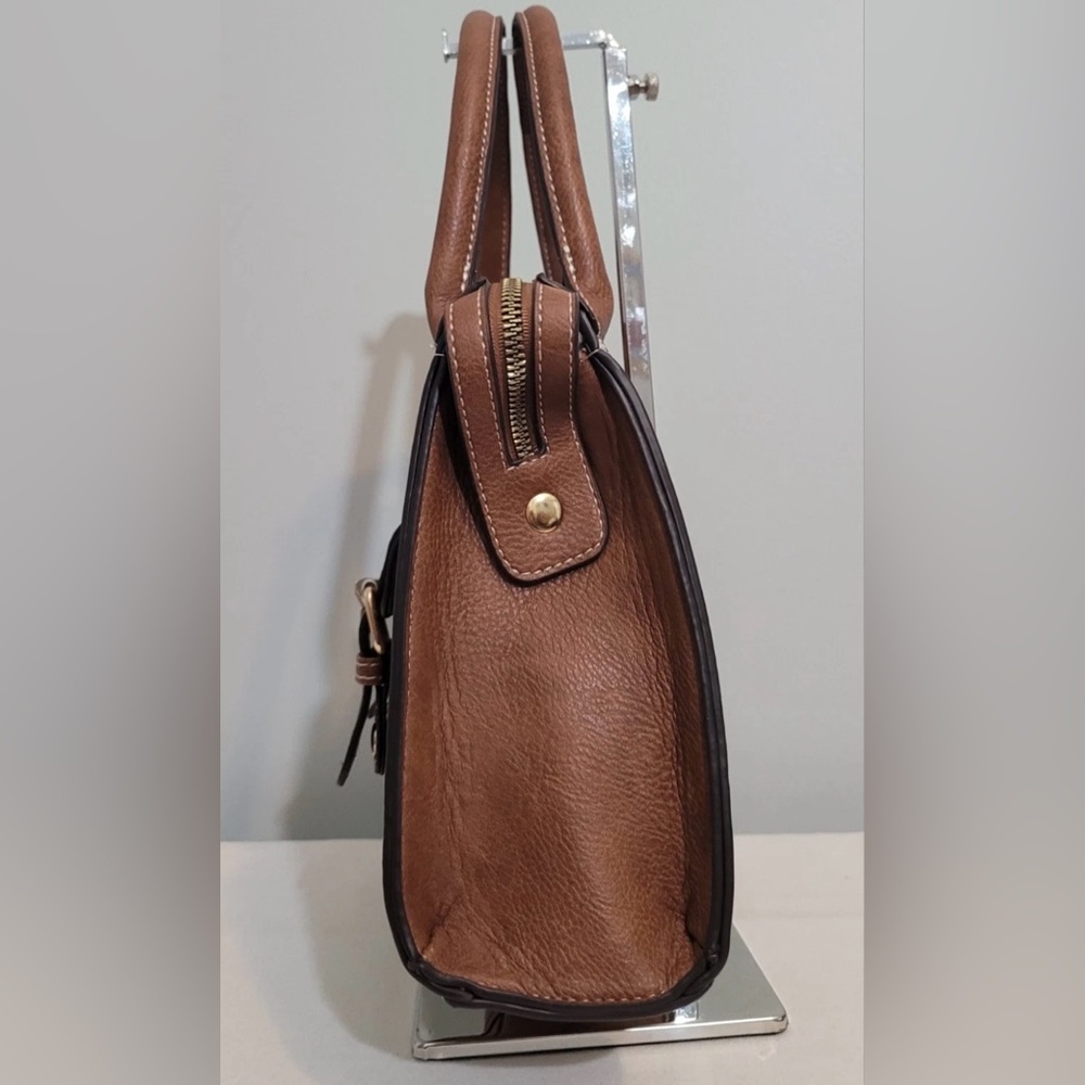 Darcy Marks London Satchel Crossbody Bag Brown Vegan Leather - Picture 5 of 16